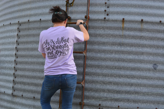 Light Purple Strength & Dignity T Shirt