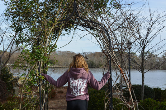 coffee and Jesus Christian Hoodie Mauve