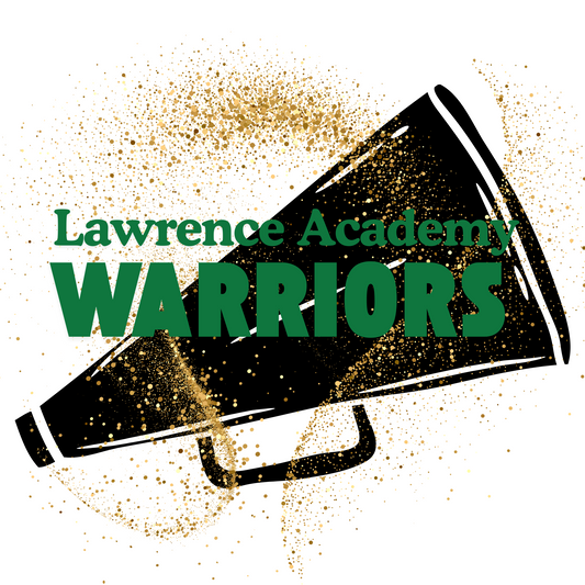 Lawrence Academy Glitter with Megaphone Tshirt