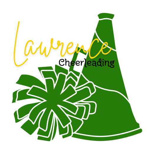 Lawrence Cheerleading With Pom And Megaphone Tshirt